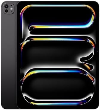 Apple iPad Pro 13-Inch (M4): Built for Apple Intelligence, Ultra Retina XDR Display, 256GB, 12MP Front/Back Camera, LiDAR Scanner, Wi-Fi 6E, Face ID, All-Day Battery Life — Space Black